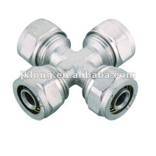 T1176 CxCxCxC' Brass Cross fitting,Union For PEX-Al-PEX